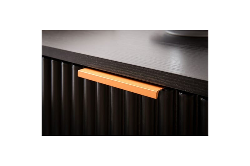 Sängbord Wohnling Modern look med 2 lådor tillverkade av spånskiva med ek-effekt glansiga höjdpunkter - Möbler - Sovrum - Sängbord