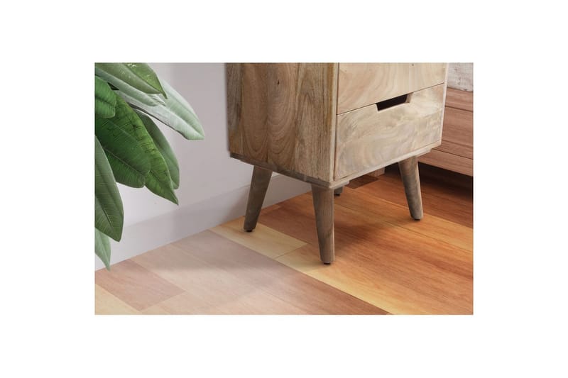 Sängbord Wohnling Modern look med 3 lådor tillverkade av massivt mangoträ en förvaringshylla - Möbler - Sovrum - Sängbord