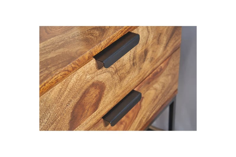 Sängbord Wohnling Tillverkad av massivt trä för normala sänghöjder med 2 lådor lantlig stil - Möbler - Sovrum - Sängbord