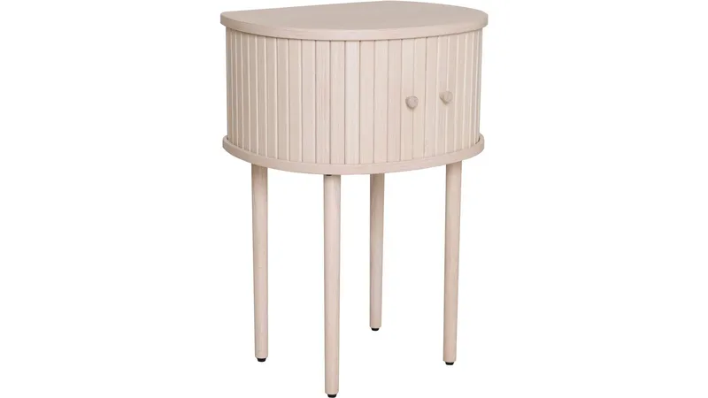Sängbord Yngvar 68 cm, Vitpigmenterad ek