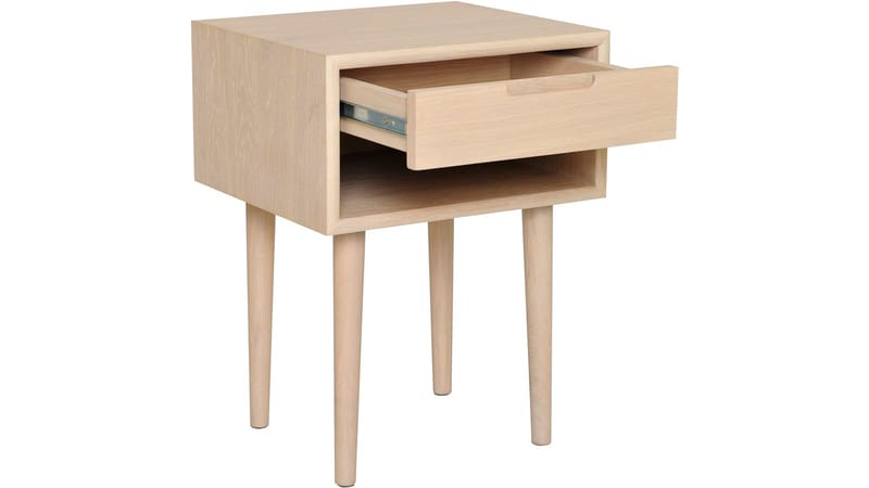 Sängbord Presta Låg - Vitpigmenterad ek - Möbler - Sovrum - Sängbord