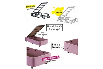 Sängbotten för Enkel Säng Rasul Single Pnk - 120 x 200 cm - Möbler - Sovrum - Sängram & sängstomme