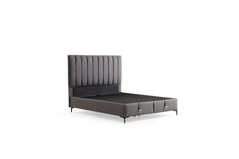 Sängbotten & Sänggavel för Enkel Säng Glenurenora Grå - 100 x 38 x 200 cm - Möbler - Sovrum - Sängram & sängstomme