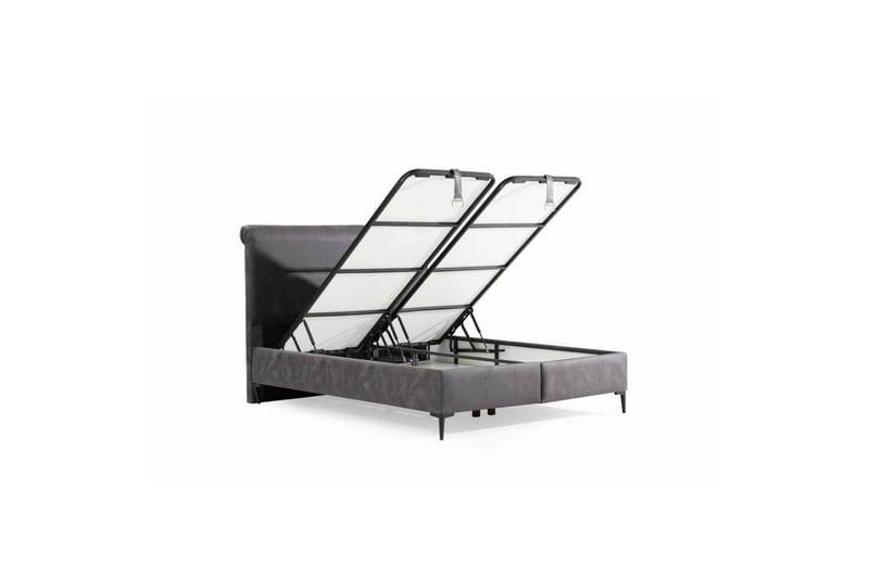 Sängbotten & Sänggavel för Enkel Säng Matbar Mörkgrå - 100 x 38 x 200 cm - Möbler - Sovrum - Sängram & sängstomme