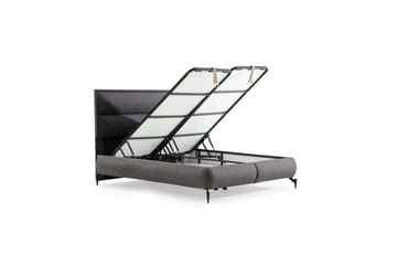 Sängbotten & Sänggavel för Enkel Säng Springsure Mörkgrå - 100 x 41 x 200 cm - Möbler - Sovrum - Sängram & sängstomme