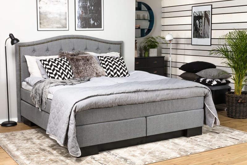 Amiral Sänggavel Toppad 185 cm - Grå - Möbler - Sovrum - Sänggavlar