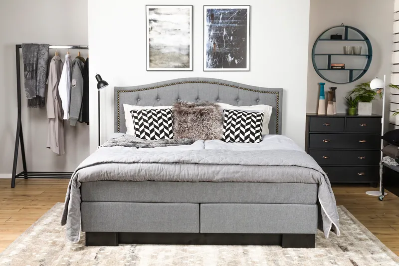 Amiral Sänggavel Toppad 185 cm - Grå - Möbler - Sovrum - Sänggavlar