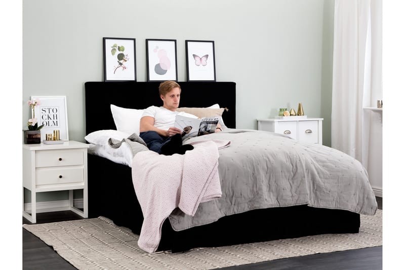 Ava Sänggavel 180 cm - Svart - Möbler - Sovrum - Sänggavlar