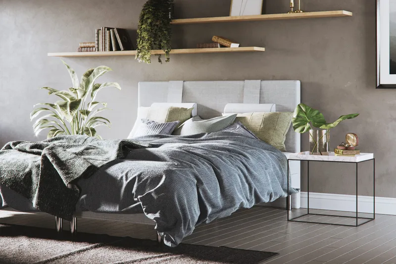 Sänggavel Basic Home Dream Lyx Sänggavel 160 cm Grå 160 cm - Möbler - Sovrum - Sänggavlar