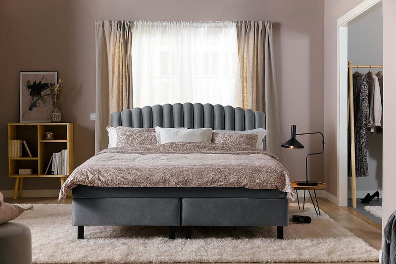 Davia Sänggavel 180 cm - Mörkgrå/Sammet - Möbler - Sovrum - Sänggavlar