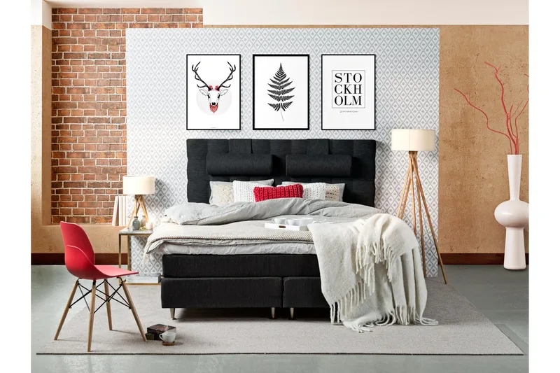 Drömsk Sänggavel 160 cm - Svart - Möbler - Sovrum - Sänggavlar