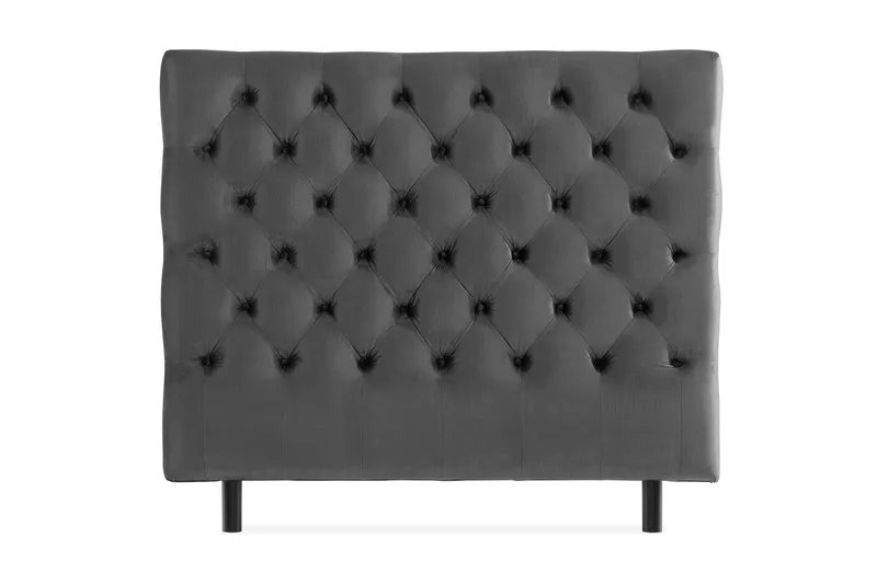 Ella Sänggavel 120 cm Djuphäftad, Mellangrå/Sammet