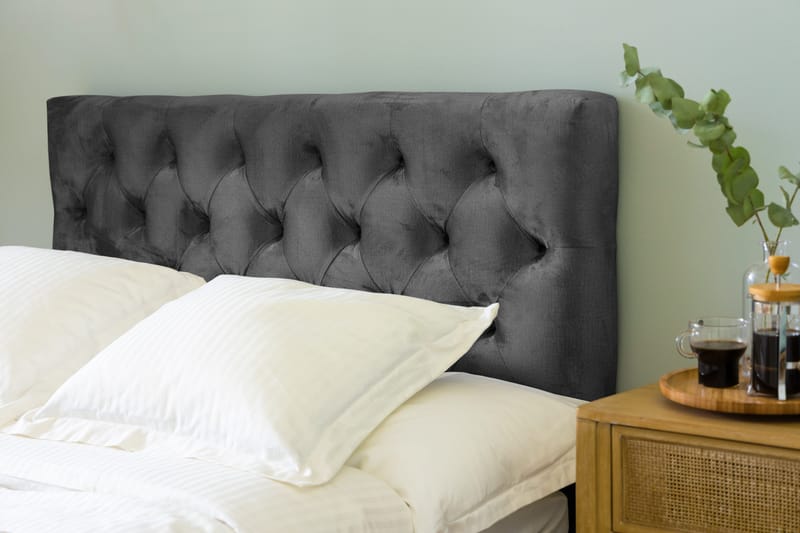 Ella Sänggavel 120 cm Djuphäftad - Mellangrå/Sammet - Möbler - Sovrum - Sänggavlar