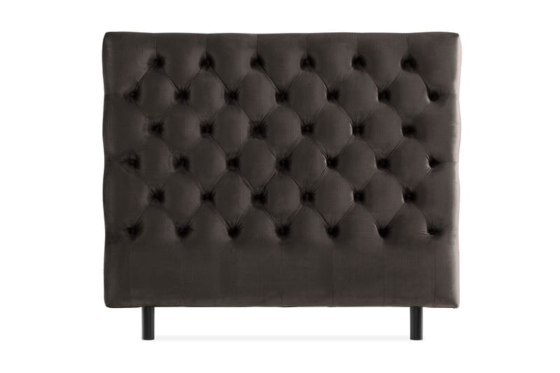 Ella Sänggavel 120 cm Djuphäftad, Mörkgrå/Sammet