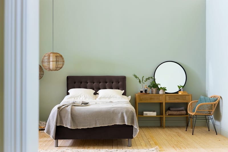 Ella Sänggavel 120 cm Rutig - Brun/Sammet - Möbler - Sovrum - Sänggavlar