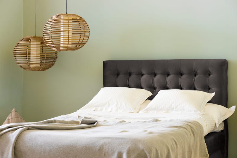 Ella Sänggavel 120 cm Rutig - Mörkgrå/Sammet - Möbler - Sovrum - Sänggavlar