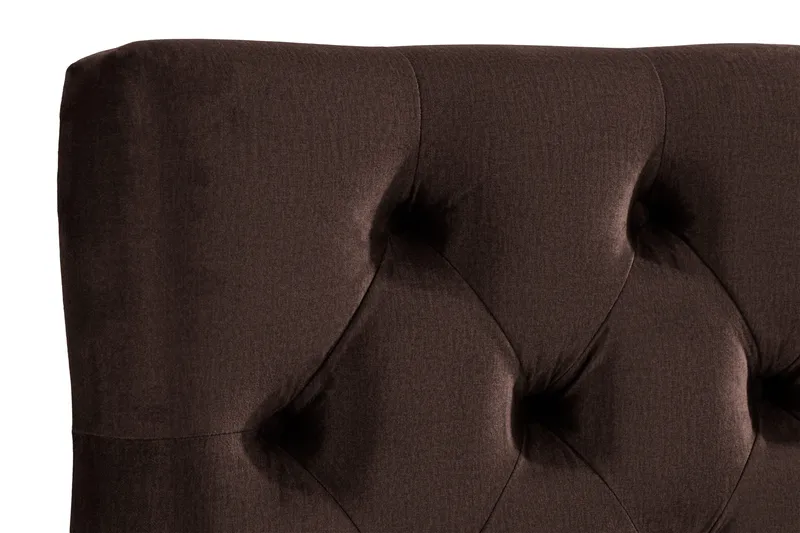 Ella Sänggavel 140 cm Djuphäftad - Brun/Sammet - Möbler - Sovrum - Sänggavlar