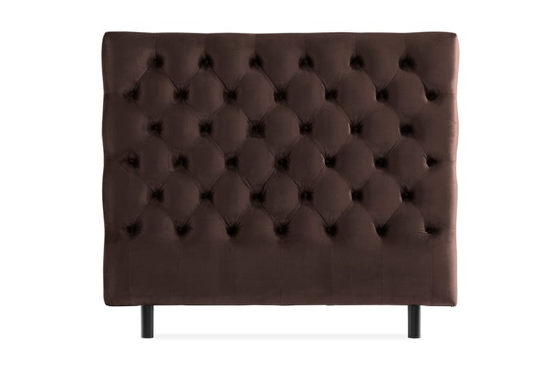 Ella Sänggavel 140 cm Djuphäftad, Brun/Sammet
