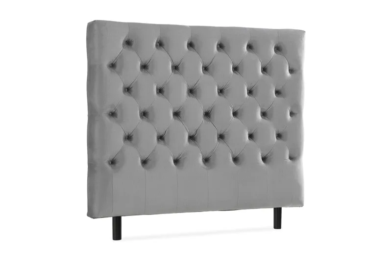 Ella Sänggavel 140 cm Djuphäftad - Grå/Sammet - Möbler - Sovrum - Sänggavlar