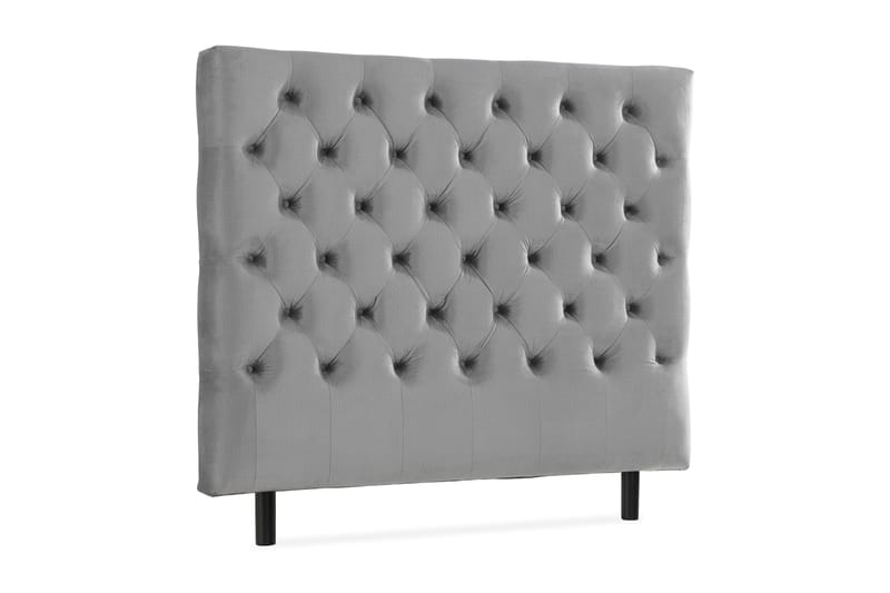 Ella Sänggavel 140 cm Djuphäftad - Grå/Sammet - Möbler - Sovrum - Sänggavlar