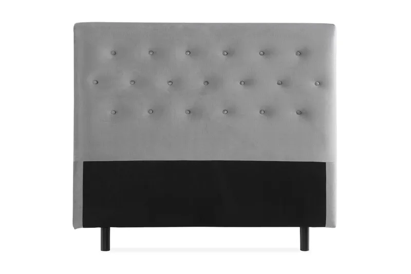 Ella Sänggavel 140 cm Knappar - Grå/Sammet - Möbler - Sovrum - Sänggavlar