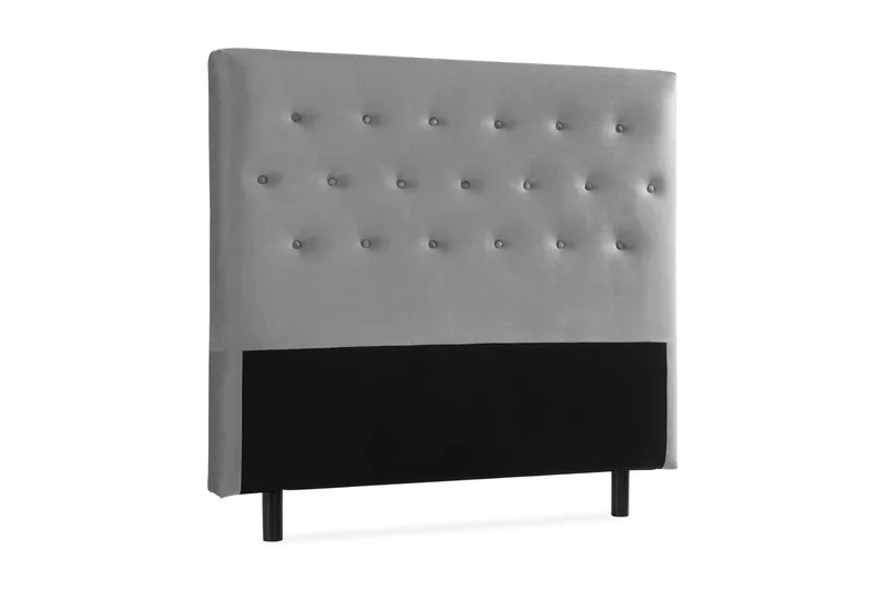 Ella Sänggavel 140 cm Knappar - Grå/Sammet - Möbler - Sovrum - Sänggavlar