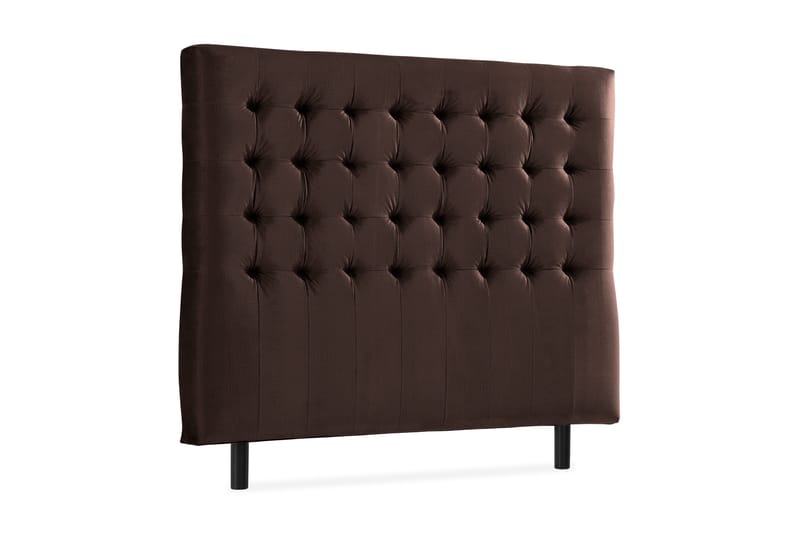 Ella Sänggavel 140 cm Rutig - Brun/Sammet - Möbler - Sovrum - Sänggavlar