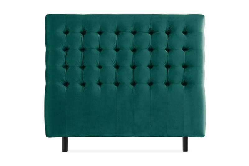 Ella Sänggavel 140 cm Rutig, Grön/Sammet