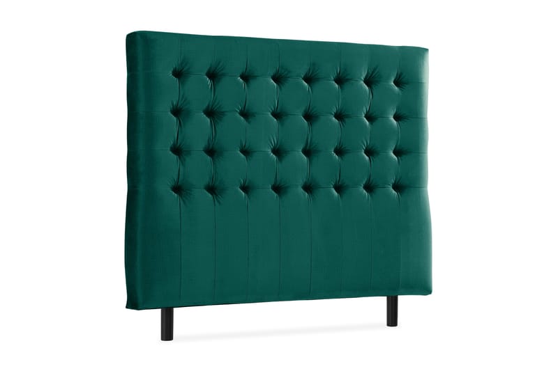 Ella Sänggavel 140 cm Rutig - Grön/Sammet - Möbler - Sovrum - Sänggavlar