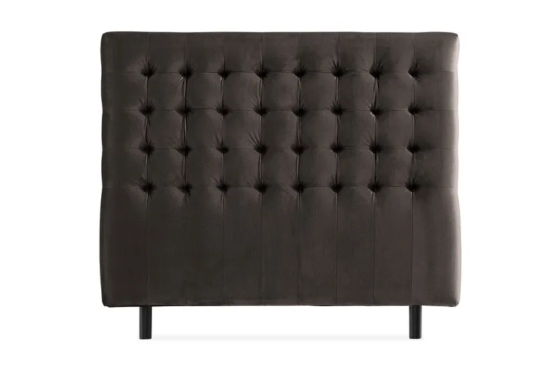 Ella Sänggavel 140 cm Rutig, Mörkgrå/Sammet