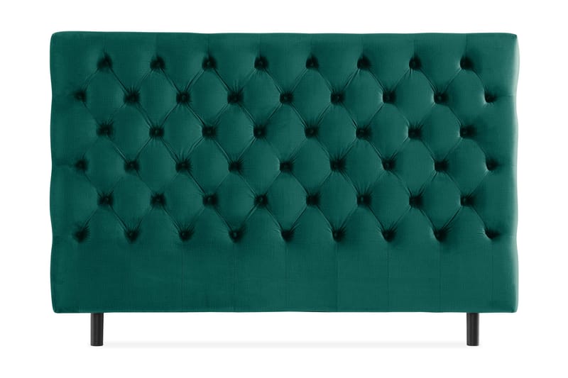 Ella Sänggavel 160 cm Djuphäftad, Grön/Sammet