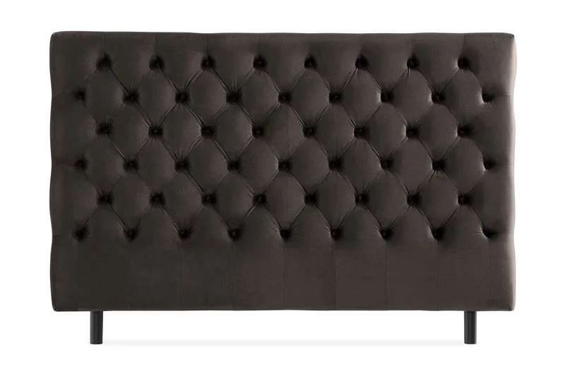 Ella Sänggavel 160 cm Djuphäftad, Mörkgrå/Sammet