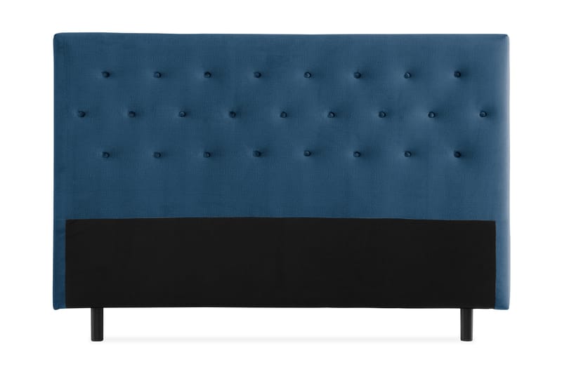 Ella Sänggavel 160 cm Knappar, Blå/Sammet