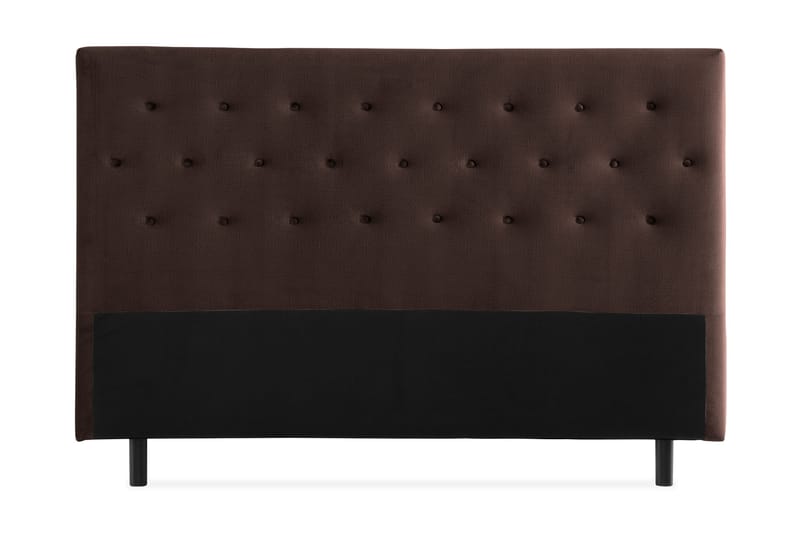 Ella Sänggavel 160 cm Knappar, Brun/Sammet