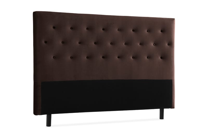 Ella Sänggavel 160 cm Knappar - Brun/Sammet - Möbler - Sovrum - Sänggavlar