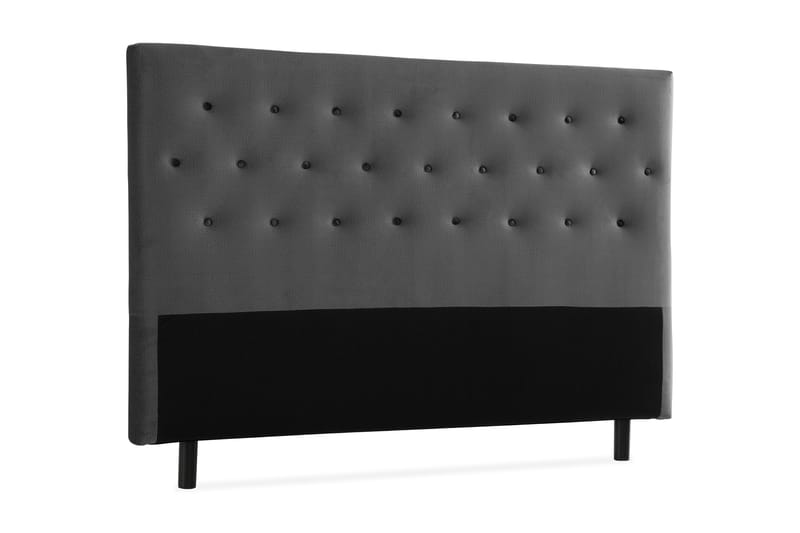 Ella Sänggavel 160 cm Knappar - Mellangrå/Sammet - Möbler - Sovrum - Sänggavlar