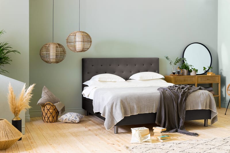 Ella Sänggavel 160 cm Knappar - Mörkgrå/Sammet - Möbler - Sovrum - Sänggavlar