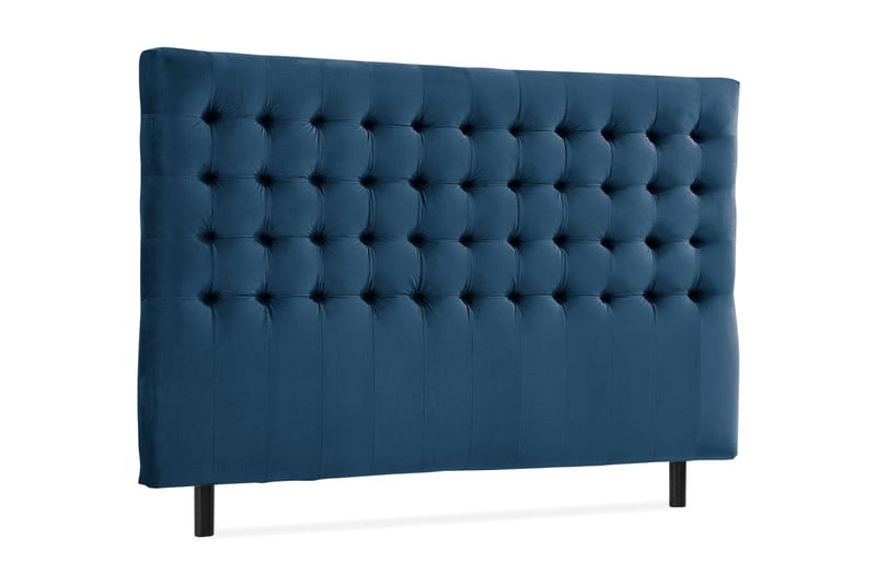 Ella Sänggavel 160 cm Rutig - Blå/Sammet - Möbler - Sovrum - Sänggavlar
