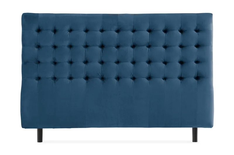 Ella Sänggavel 160 cm Rutig, Blå/Sammet