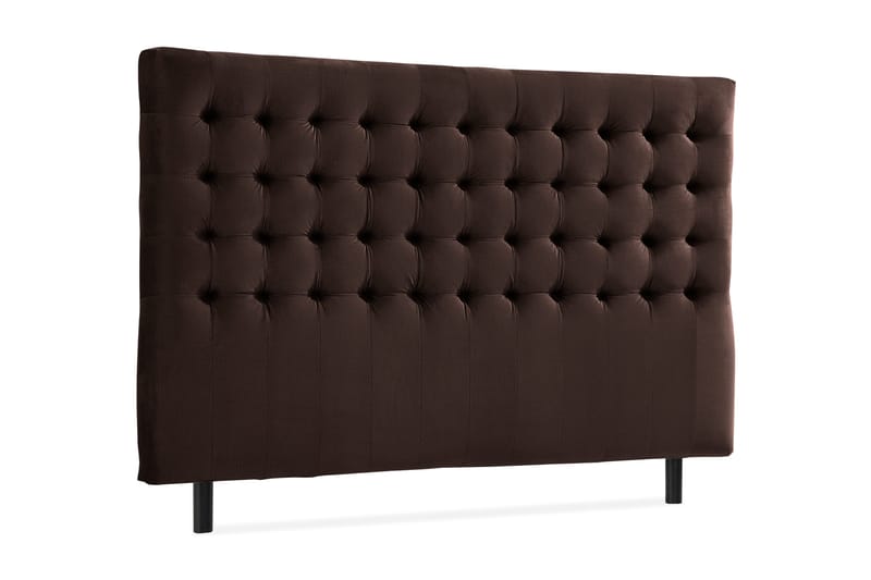 Ella Sänggavel 160 cm Rutig - Brun/Sammet - Möbler - Sovrum - Sänggavlar