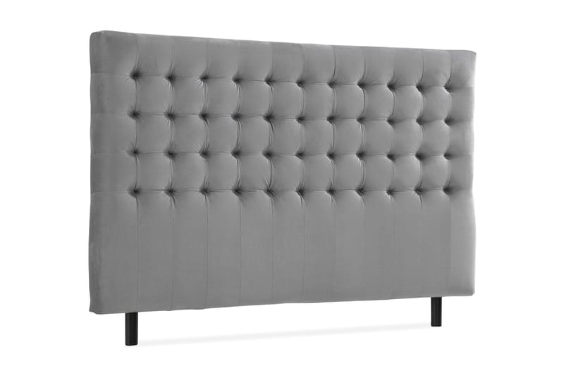 Ella Sänggavel 160 cm Rutig - Grå/Sammet - Möbler - Sovrum - Sänggavlar