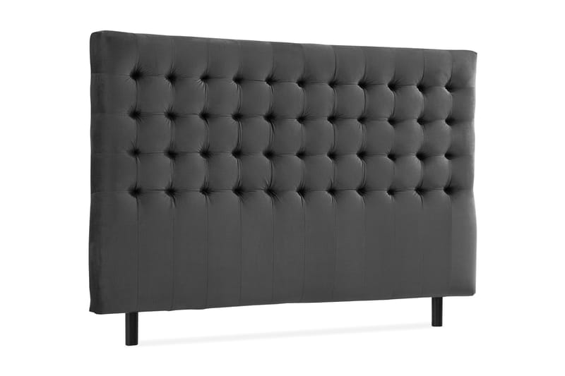 Ella Sänggavel 160 cm Rutig - Mellangrå/Sammet - Möbler - Sovrum - Sänggavlar