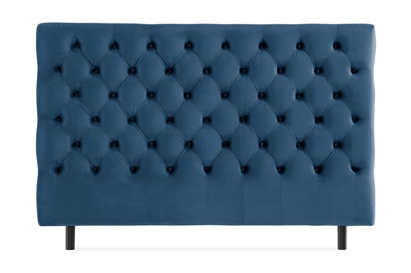 Ella Sänggavel 180 cm Djuphäftad, Blå/Sammet