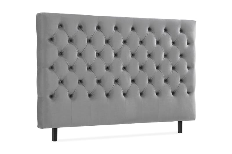 Ella Sänggavel 180 cm Djuphäftad - Grå/Sammet - Möbler - Sovrum - Sänggavlar