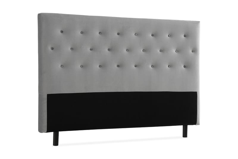 Ella Sänggavel 180 cm Knappar - Grå/Sammet - Möbler - Sovrum - Sänggavlar