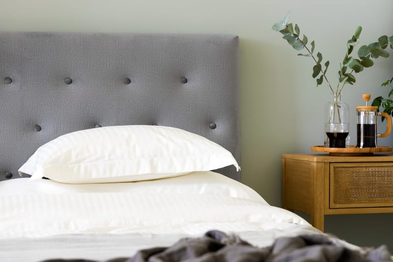 Ella Sänggavel 180 cm Knappar - Grå/Sammet - Möbler - Sovrum - Sänggavlar