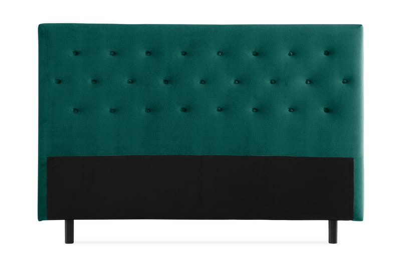 Ella Sänggavel 180 cm Knappar, Grön/Sammet