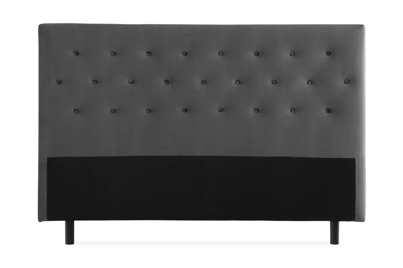 Ella Sänggavel 180 cm Knappar, Mellangrå/Sammet