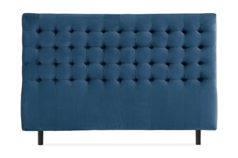 Ella Sänggavel 180 cm Rutig, Blå/Sammet