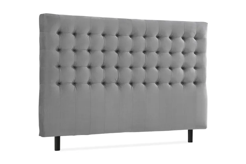 Ella Sänggavel 180 cm Rutig - Grå/Sammet - Möbler - Sovrum - Sänggavlar